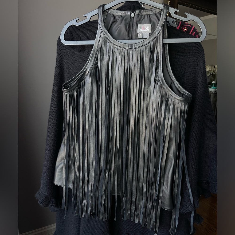 Neiman Marcus leather top 🤠